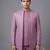 Dusty mauve textured open jodhpuri suit for men