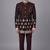 Maroon brocade bandhgala suit for men