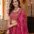 PINK SEQUINS & EMBROIDERED FLORAL PRINT ORGANZA LEHENGA CHOLI DUPATTA