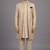 Ivory textured open indowestern suit for men
