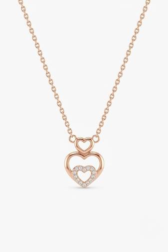 925 sterling silver twin hearts of love pendant necklace for women