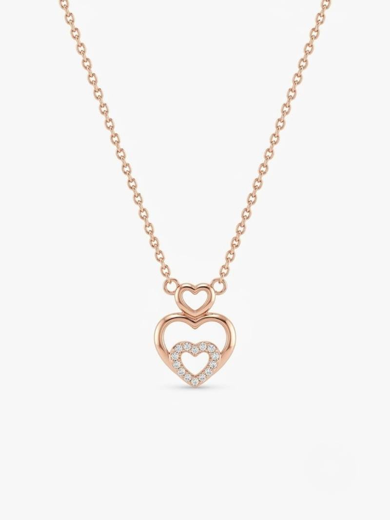 925 sterling silver twin hearts of love pendant necklace for women