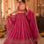 PINK SEQUINS & EMBROIDERED FLORAL PRINT ORGANZA LEHENGA CHOLI DUPATTA