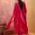 Rani chanderi cotton embroidered kurta set.
