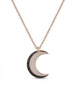 925 sterling silver midnight lunar crescent pendant necklace for women