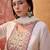 Cream chanderi cotton embroidered kurta set.