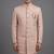 Pink textured bandhgala suit for men