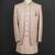 Pink textured bandhgala suit for men