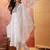 Cream chanderi cotton embroidered kurta set.