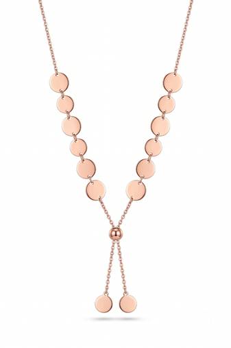 925 sterling silver adjustable disc tassel necklace for women