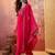 Rani chanderi cotton embroidered kurta set.