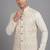 Ivory embroidered nehru jacket for men