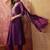Purple chanderi cotton embroidered kurta set.