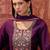 Purple chanderi cotton embroidered kurta set.