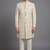 Ivory embroidered bandhgala suit for men