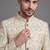 Ivory embroidered bandhgala suit for men