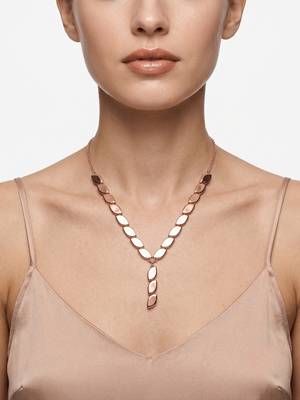 925 sterling silver marquise link drop necklace for women 2