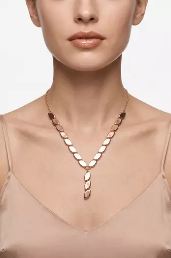925 sterling silver marquise link drop necklace for women