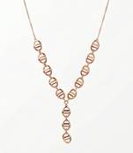925 sterling silver open circle link drop necklace for women
