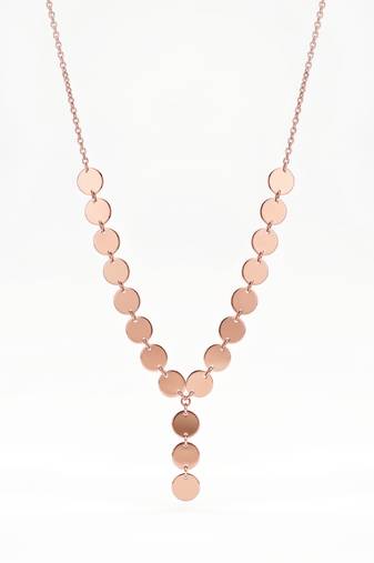 925 sterling silver classic disc drop necklace for women