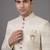 Ivory sequin embellished bandhgala suit for men