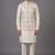 Ivory sequin embellished nehru jacket for men