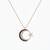 925 sterling silver luna noir crescent star necklace for women