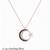 925 sterling silver luna noir crescent star necklace for women