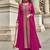 Embroidered georgette rani pink readymade salwar kameez