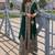 Bottle green chinon embroidered readymade suit