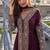 Wine chinon embroidered readymade suit