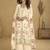 Cream embroidered sequins chinon  readymade palazzo set