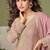 Faux georgette light pink embroidered readymade salwar kameez