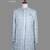 Light blue floral jacquard nawabi suit for men