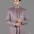 Mauve sequin open indowestern suit for men