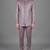 Mauve sequin bandhgala suit for men
