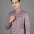 Mauve sequin bandhgala suit for men