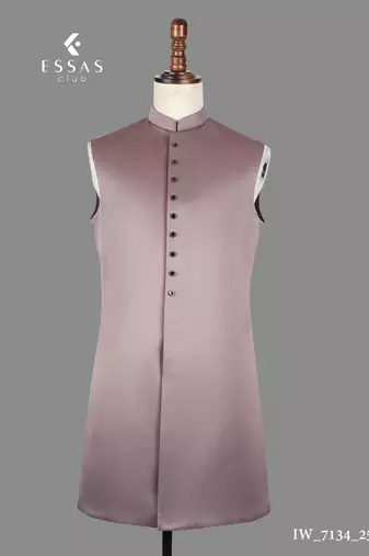 Mauve sequin nawabi suit for men