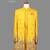 Mustard yellow printed open indowestern suit for men