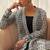 Black chinon silk embroidered readymade gown with jacket