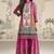 Crepe silk magenta pink mirror work readymade sharara suit