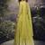 Pear viscose jacquard silk readymade gown with embroidered net dupatta