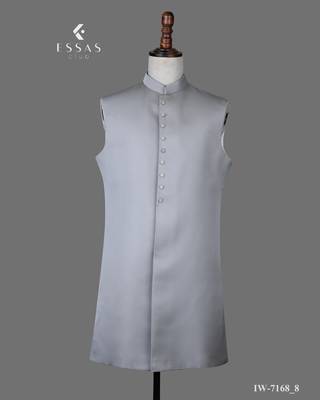Powder blue nehru jacket for men 4