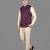 Burgundy jacquard nehru jacket for men