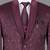 Burgundy jacquard nehru jacket for men