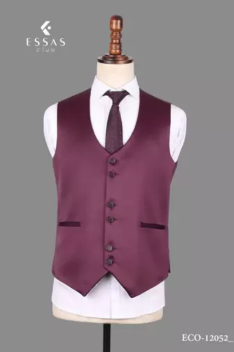 Burgundy jacquard nehru jacket for men