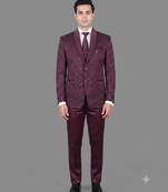 Burgundy jacquard designer tuxedo for men