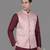 Blush pink jacquard nehru jacket for men