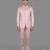 Blush pink jacquard bandhgala suit for men