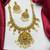 South Indian Lakshmi Temple Jewelry Set, Antique Gold Necklace Earrings, Pearl Goddess Bridal